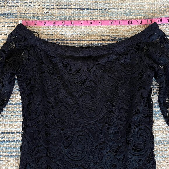 Black Lace Cocktail Dress - Small - Picture 7 of 11